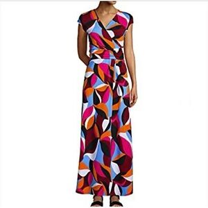 Lands’ End Myanmar Colorful Geo Print Maxi
